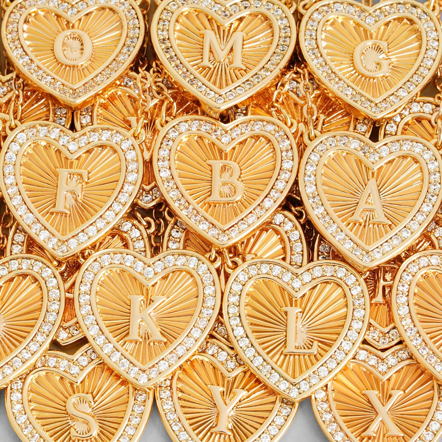 Dremmy Studios Dainty Heart Initial Pendant Necklace, 14K Gold Plated Initial Letter Necklaces for Women Alphabet A to Z - Image 6