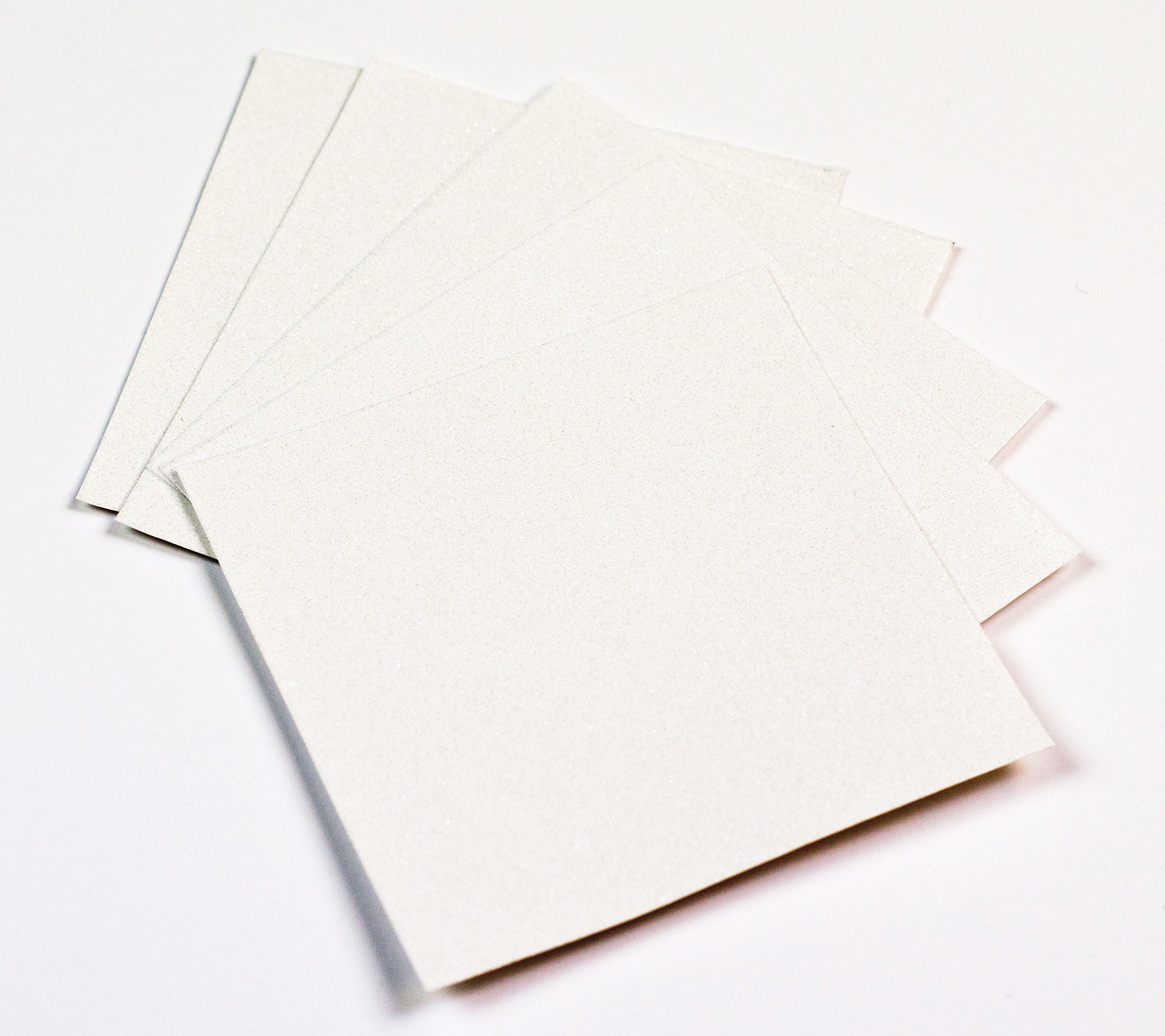 Expressions Vinyl - White - 12in. x 12in. 5-Pack Ultra-Glitter Permanent Vinyl Single Color Sheets