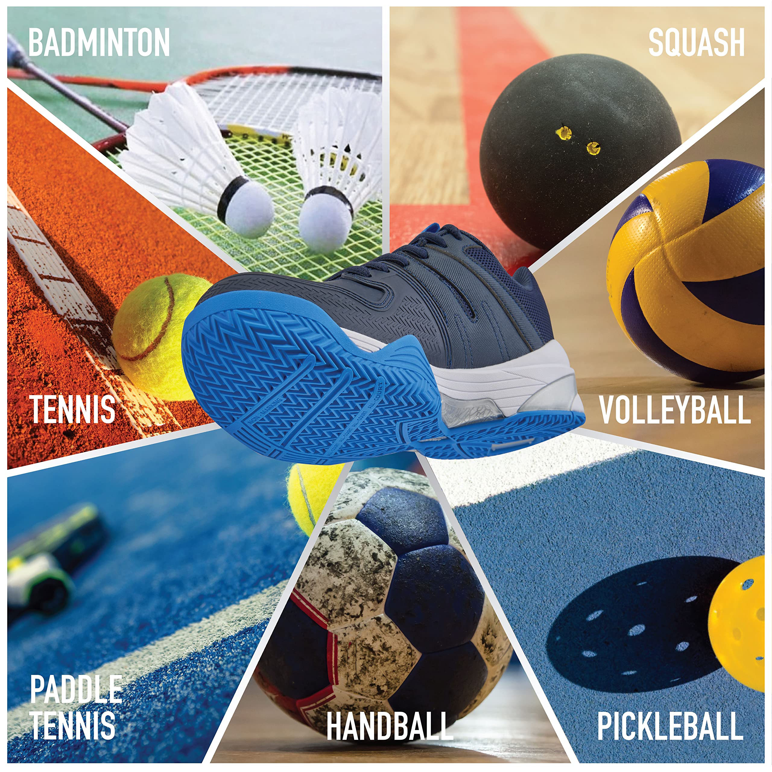 Teuton, AC1 All-Court Shoes, buty halowe, do squash, tenisa, piłki ręcznej, wiosła, do siatkówki, pickleball, buty do użytku wewnątrz