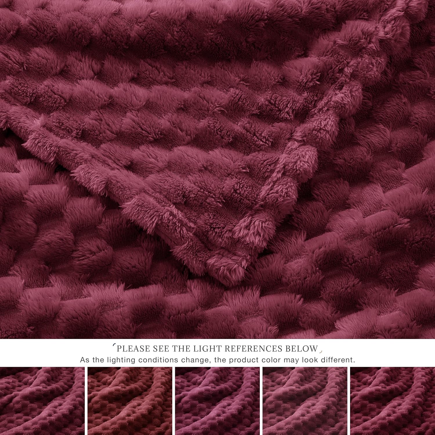 EXQ Home Turtle Shell Throw Blanket Burgundy for Couch Gentle Soft Fleece