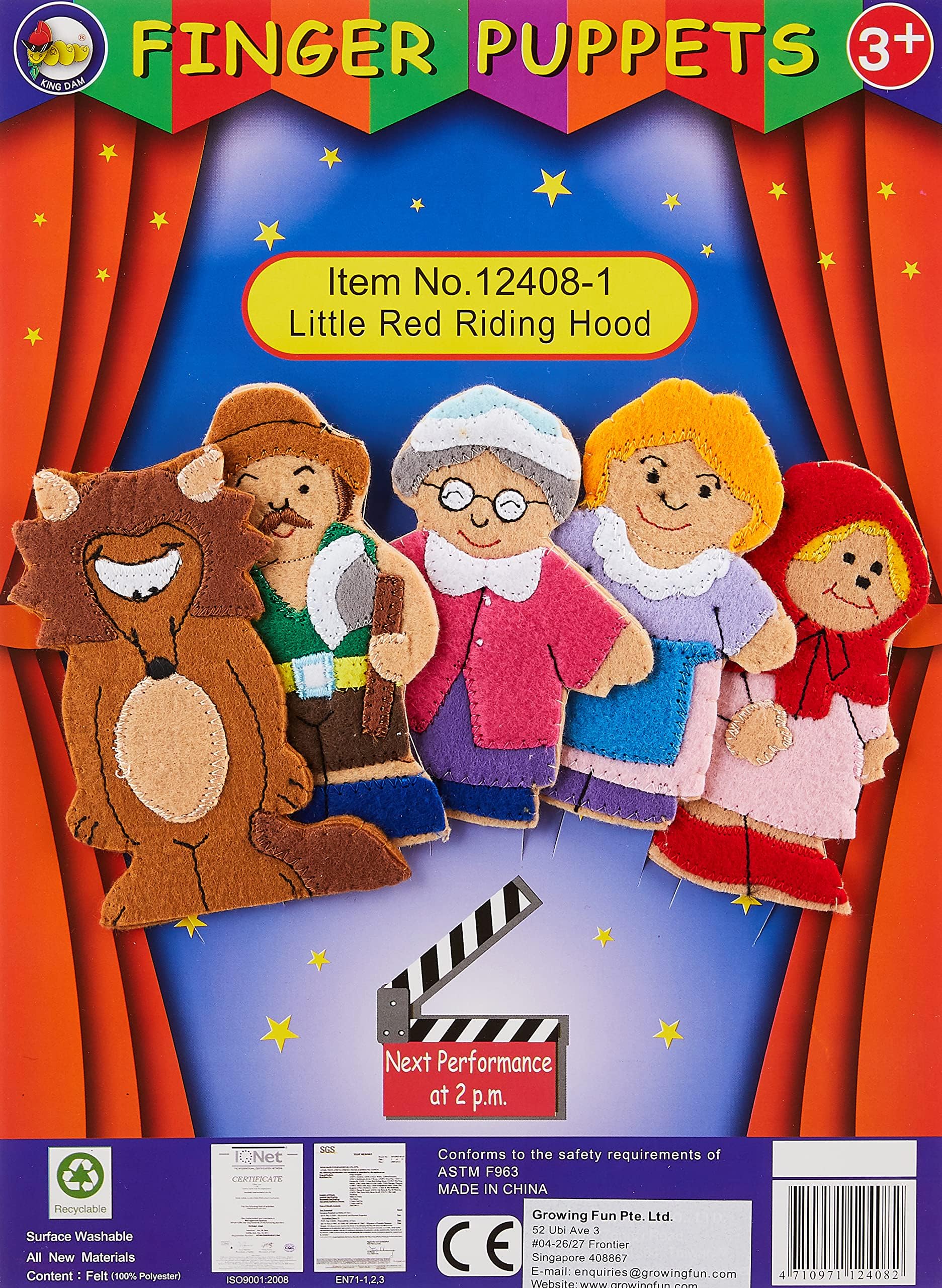 Deb Darling Designs Finger Puppet Sets - Little Red Riding Hood