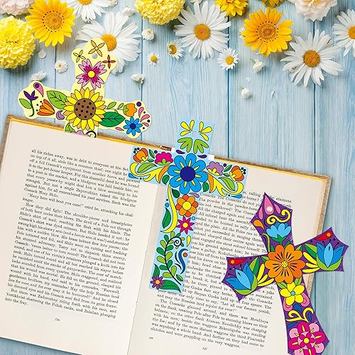 Miniatura 7 de CY2SIDE 60 piezas de decoración de cruz mexicana para decoración de Pascua, kit de arte mágico para la escuela bíblica, crucifijo mexicano,