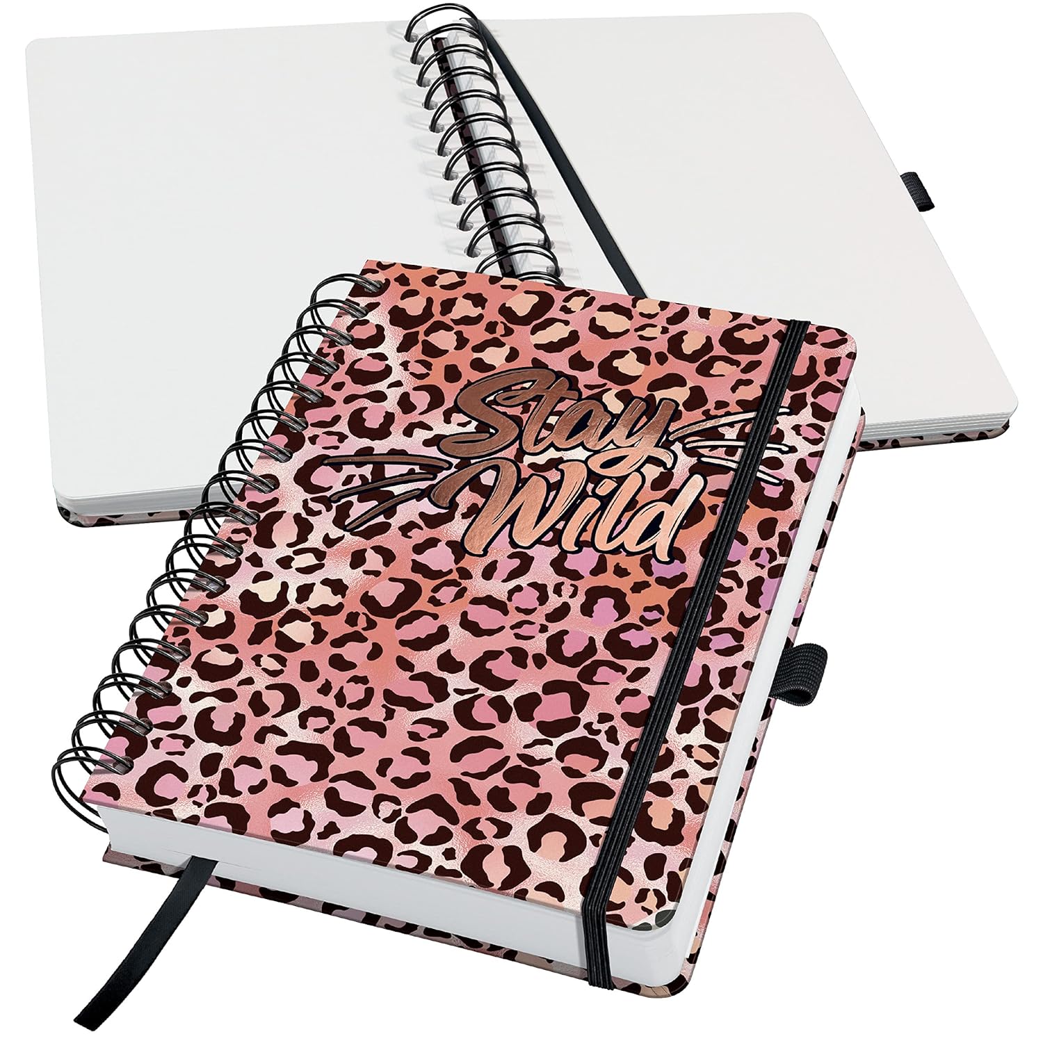 Sigel JN653 Jolie Spiral Notebook Approx. A5 Dot Ruling 240 Pages Pink/Black