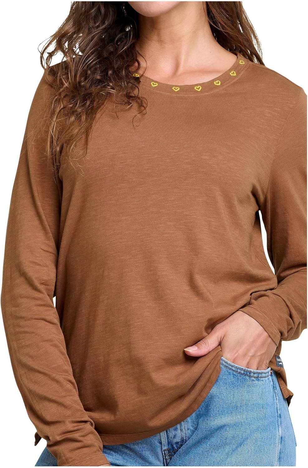 Toad&Co Women's Primo Long Sleeve Crew Embroidered - Image 3