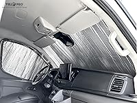 Vista 4 de YelloPro - Parasol para parabrisas delantero de ajuste personalizado para Ford E-Transit 2022 2023 2024 2025 (furgoneta eléctrica) – Carga de techo