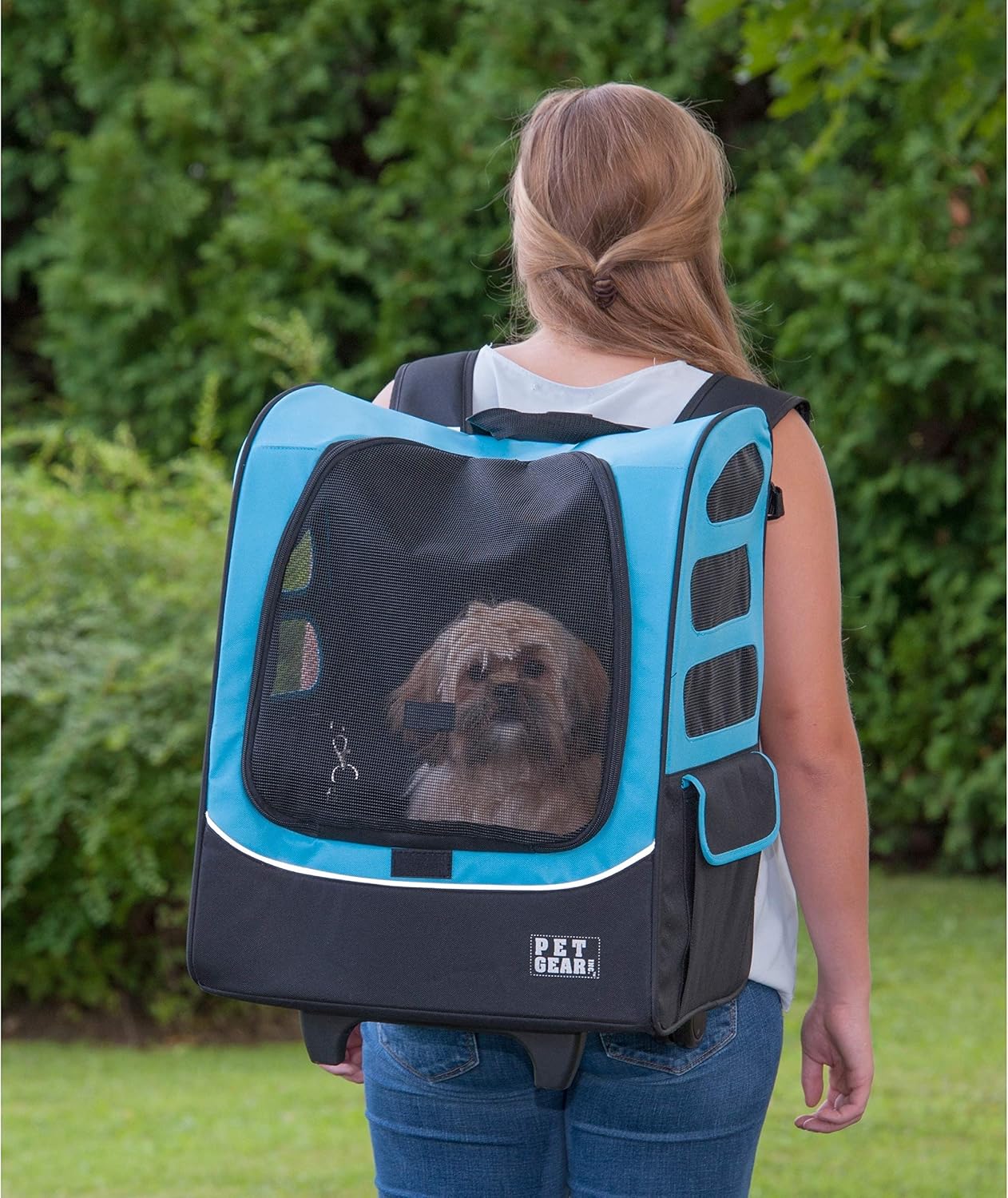 Pet Gear I-Go2 Plus Traveler Rolling Backpack Carrier for Cats and Dogs Up to 25-Pound, Copper