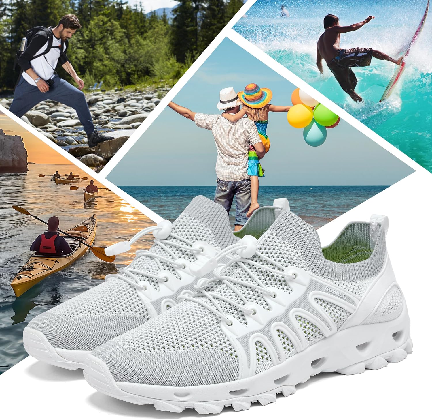 Alibress Water Shoes for Women Men Quick-Dry Aqua Shoes Men's Hiking Water Shoes Women's Beach Shoes Lightweight Water Sports Shoes for Swimming Fishing Kayaking - Image 6