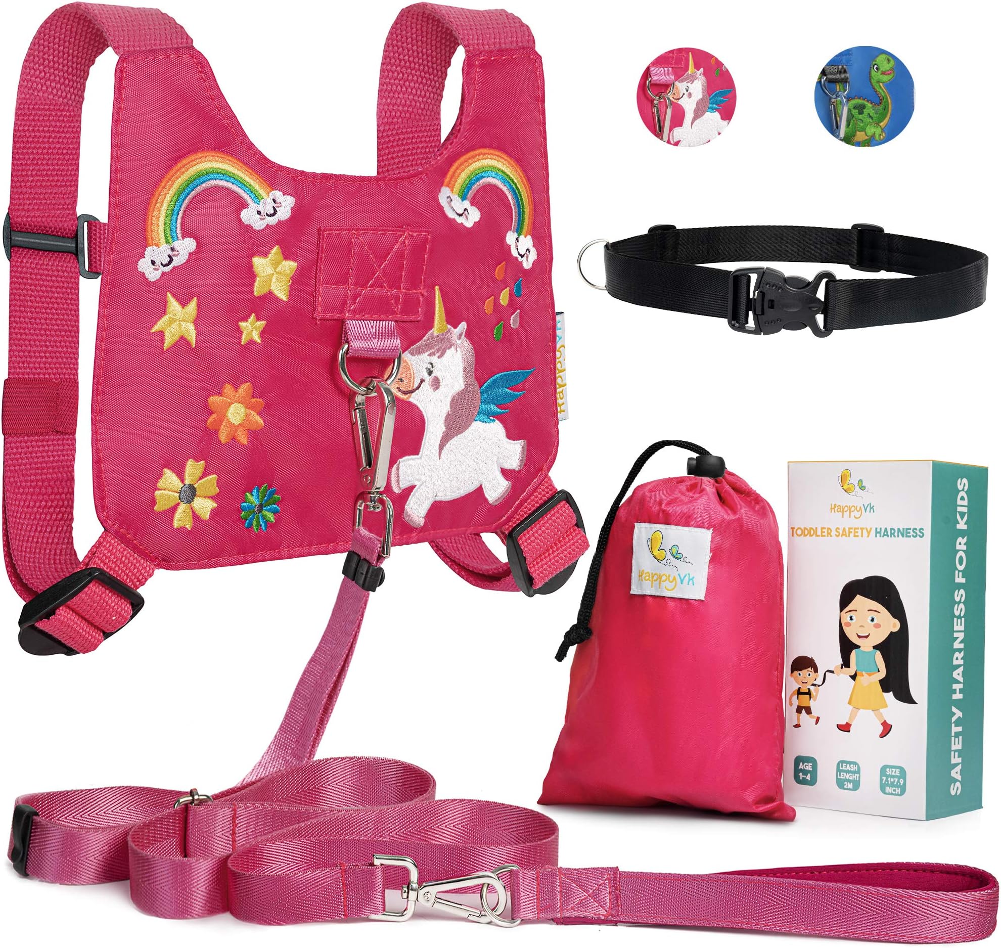 HappyVk Toddler Leash Harness Kid Leash Child Safety Harness Baby Leash Anti Lost Ages 1-4