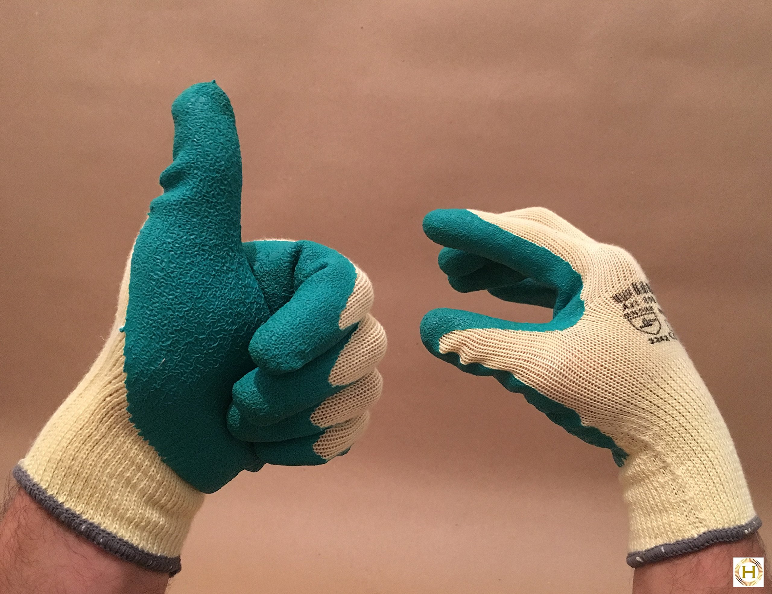 ulith Arbeitshandschuhe Grobstrick Latex-Beschichtung teilgetaucht, grün Gr.9 Baumarkt
