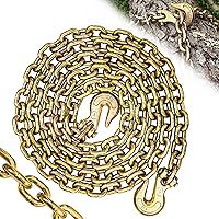 Vista 17 de Cadena de Sujeción de 10 Pies con Grado 80, Cadena de Elevación con Ganchos de Resorte Clevis de 1/2 Pulgada, Límite de Carga de Trabajo de 11300