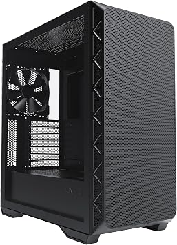 Montech AIR 903 Base, E-ATX Mid Tower Case, Maximum Capacity Airflow, 3x 140mm PWM Fan, Pre-Installed, Tempered Glass Side Panels, Mesh Front, Type-C, 4090 GPU Compatible, Black