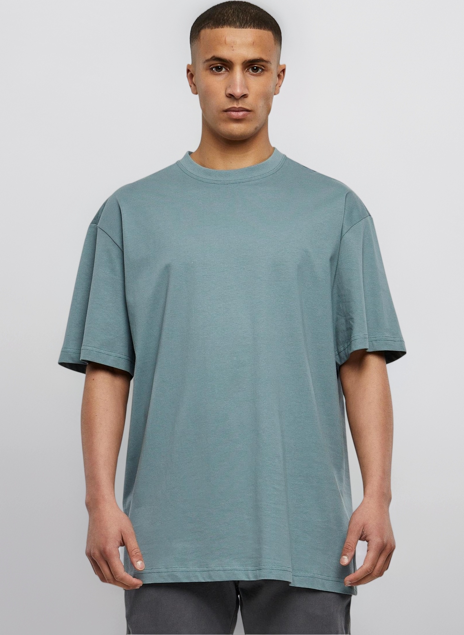 Men's Tall Tee Oversized Short Sleeves T-Shirt with Dropped Shoulders, 100% Jersey Cotton