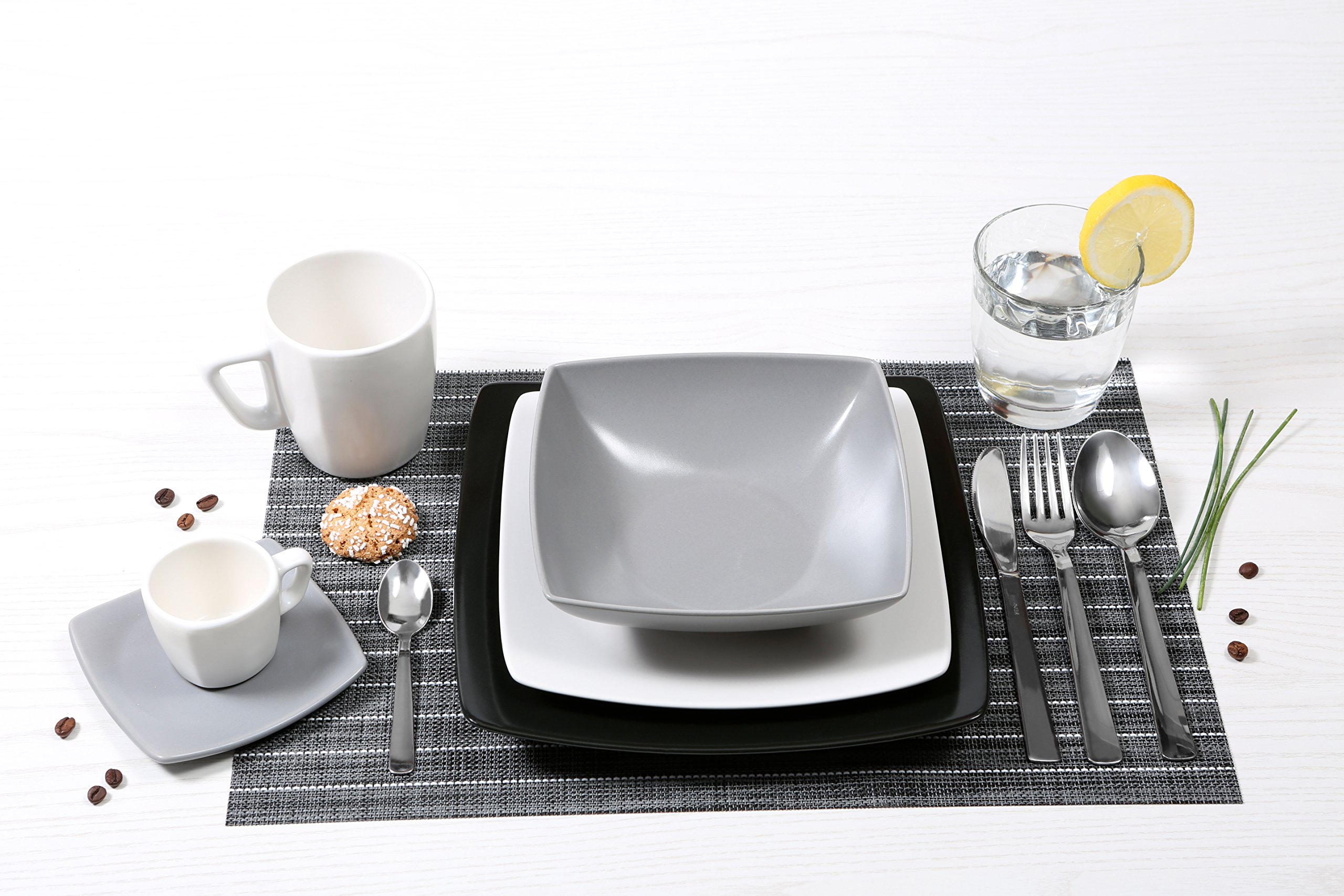 ECLIPSE\" エクリプス\" スクエア ディナー プレート　グレー ECLIPSE