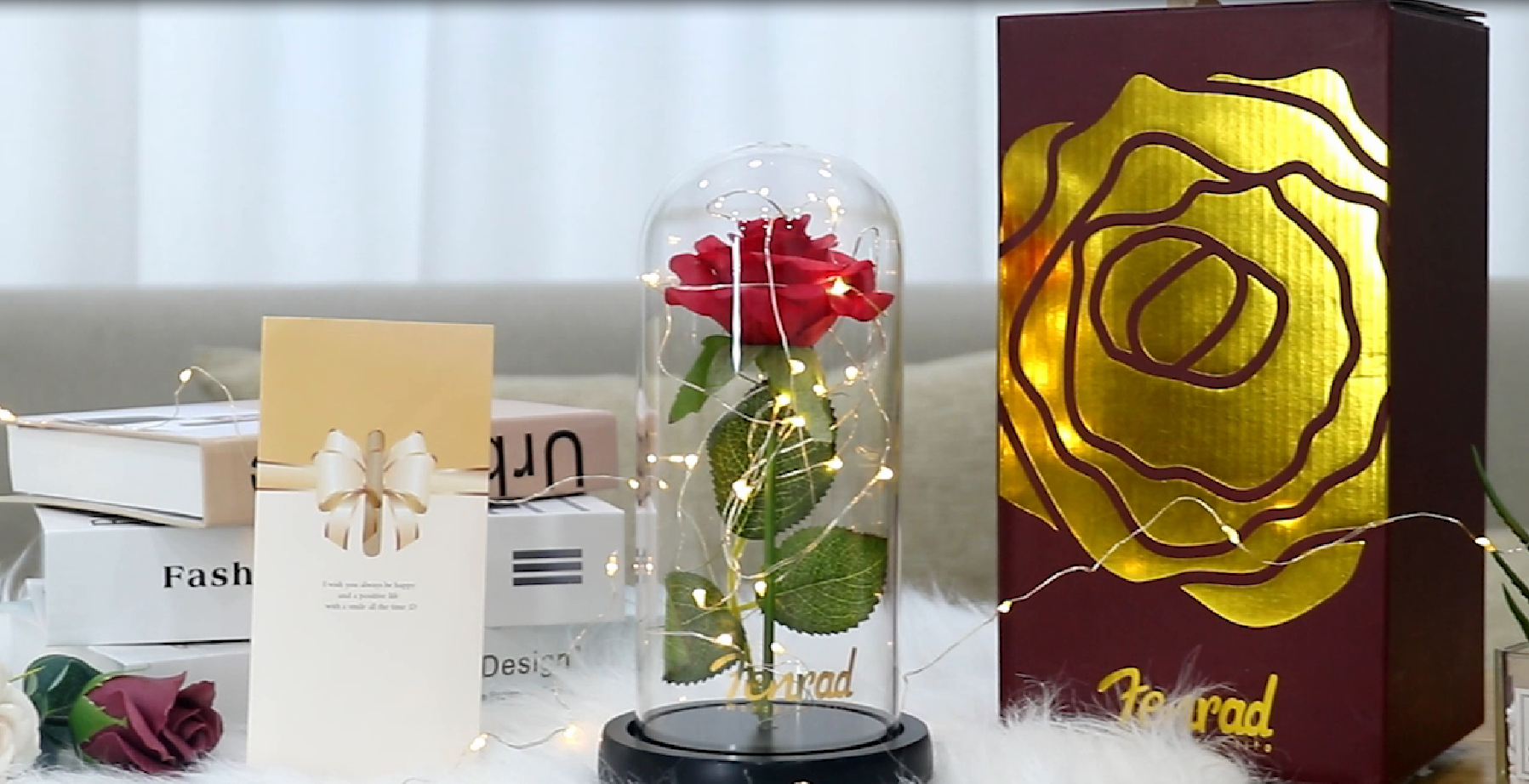 Gesar Rose éternelle - Cadeau Saint Valentin - Rose Enchantée De Verre