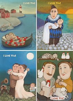 Fridge Magnets  Happy Couples and Romance  4pc 3"x4" Flexible Vinyl Decorative Magnets