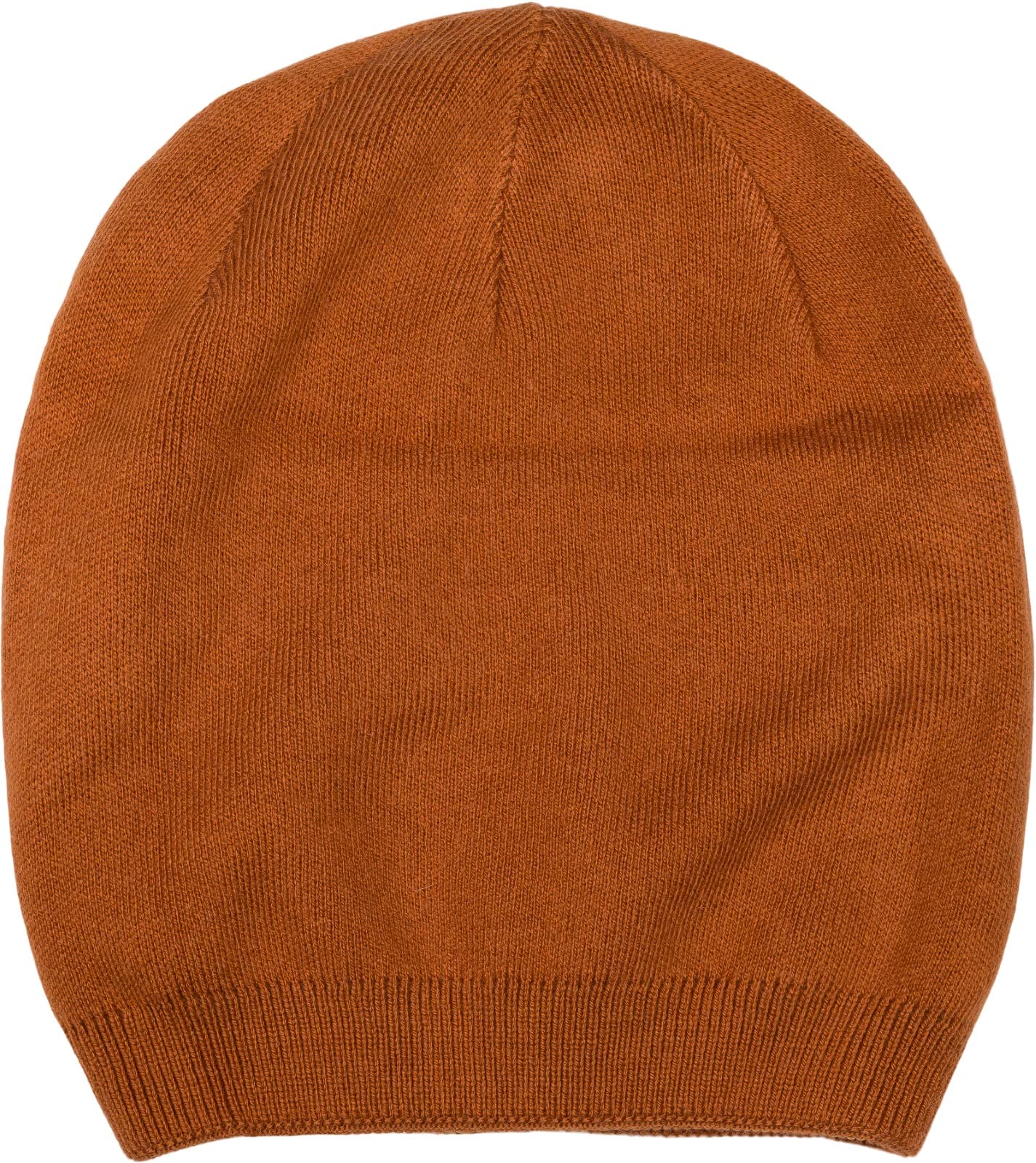 styleBREAKER Unisex Fine Knit Beanie Hat Unicoloured with Ribbed Cuffs, Double Layered Winter Knit Hat Warm 04024195, Colour:Cognac