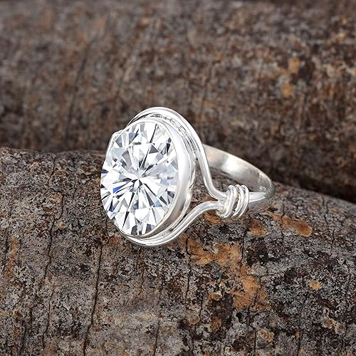 Miniatura 6 de Solid 925 Sterling Silver Ring For Womens Natural Rose Quartz Ring Sterling Silver Statement Ring Oval Gemstone Ring