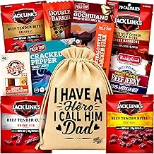 Jerky Gift Basket For Dad &ndash; Beef Jerky Variety Pack: Father Gifts, Dad Birthday Gift from Daughter or Son, New Dad Gifts, Food Gift for Dad and Fathers Day Dad Gifts, Papa Gifts by CraveKraft
