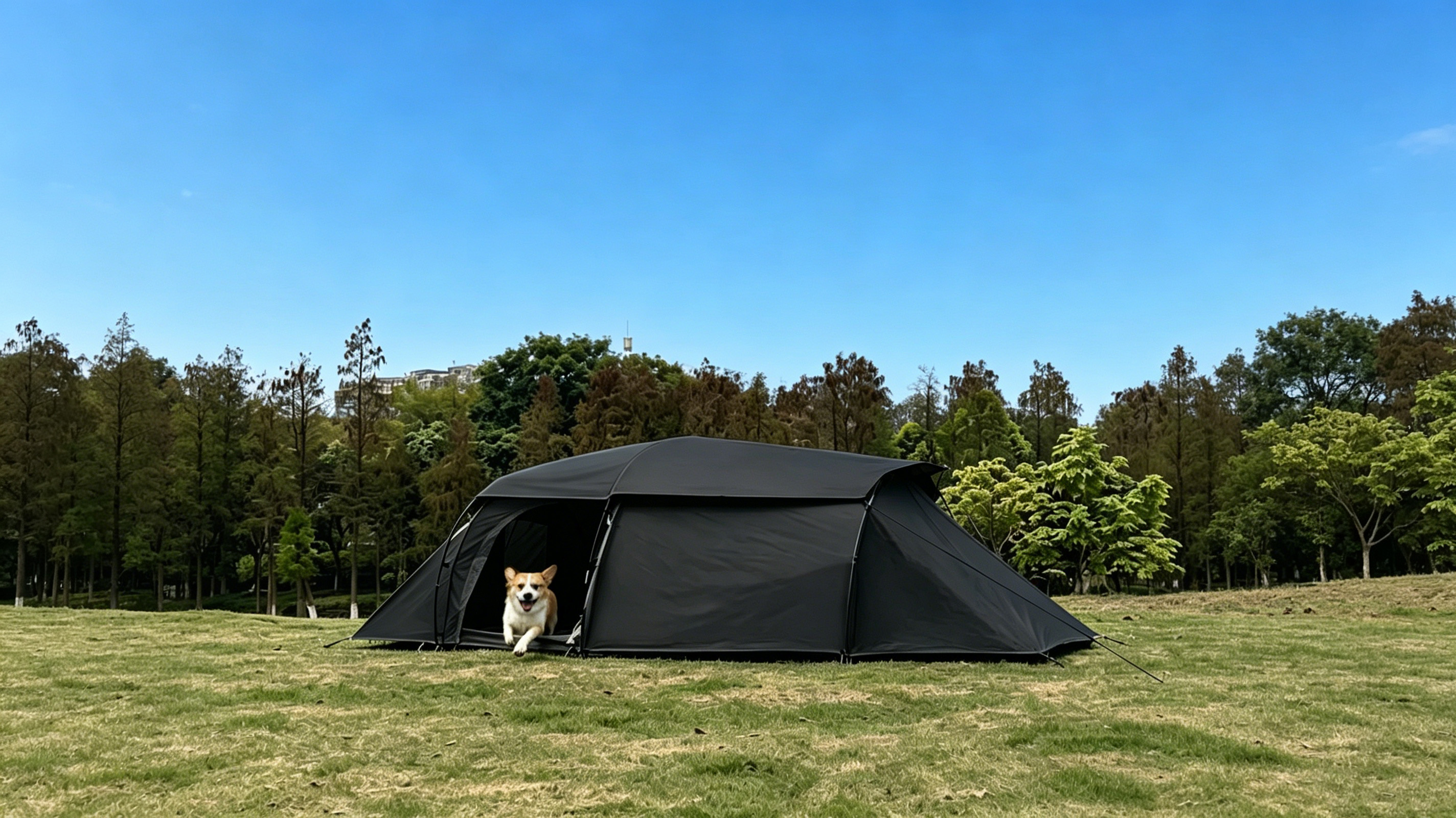 2-in-1 Mensch & Hund Zelt mit separatem Haustierraum ansehen