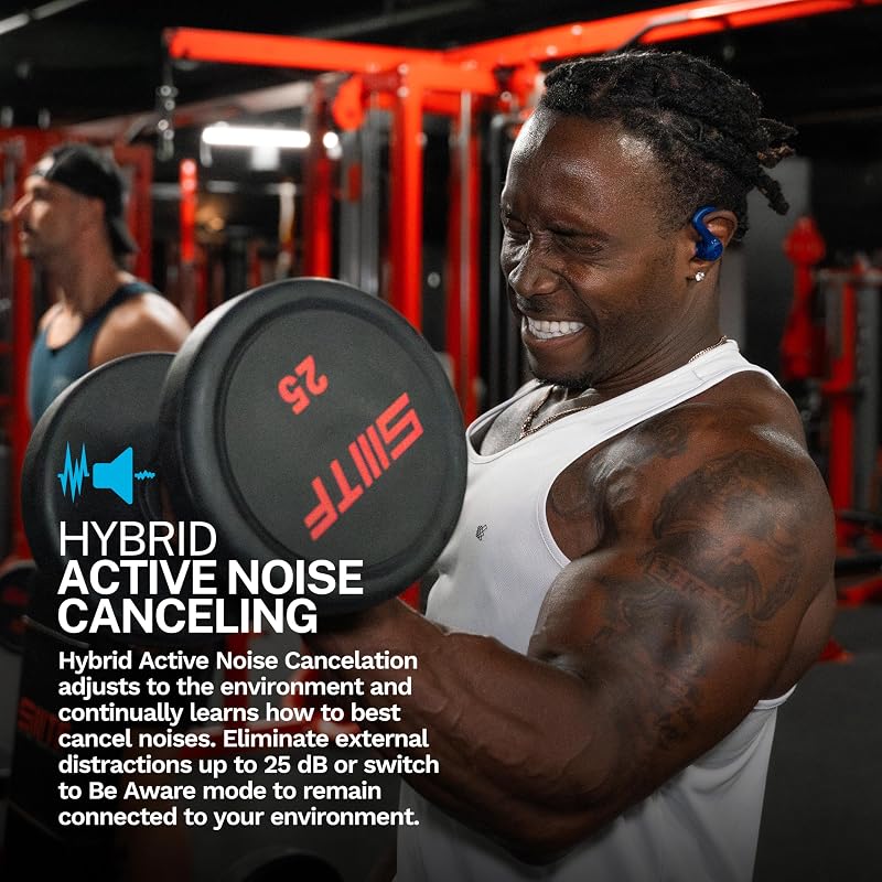 JLab JBuds Sport ANC 4 True Wireless Earbuds, Hybrid ANC, Bluetooth Multipoint, 2-Mic ENC Clear Calls, IP66 Sweatproof, Cobalt Blue image 3