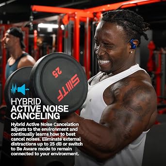JLab, JBuds Sport ANC 4, True Wireless Earbuds, Active Noise Cancelling, Bluetooth, Multipoint Connect, Cobalt Blue