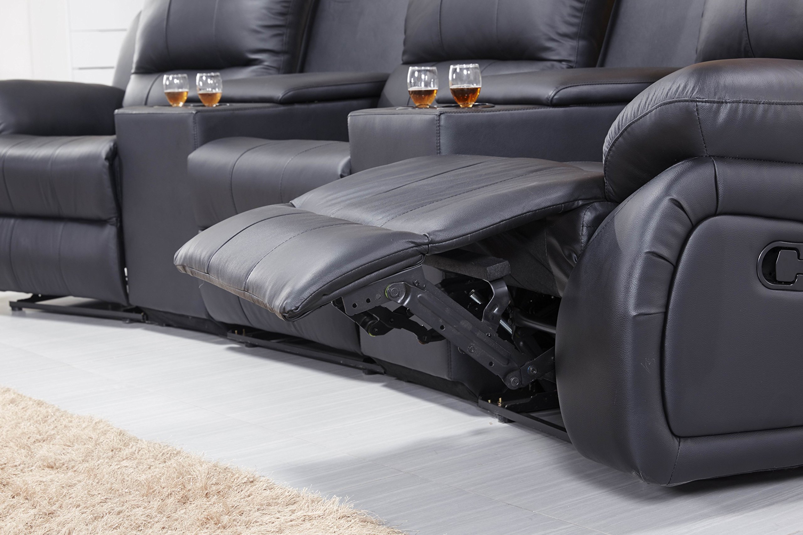 Ledersofa Kinosofa Fernsehsofa 5129-Cup-3-S