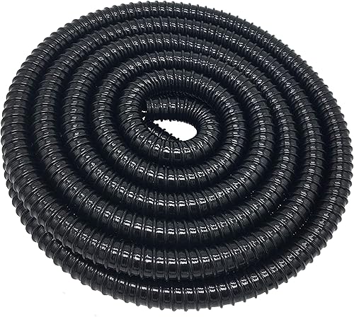Miniatura 3 de Tubo de estanque corrugado de 3/4 pulgadas de identificación, manguera de acuario, manguera de estanque de cascada, tubo de PVC, 20 pies, color negro