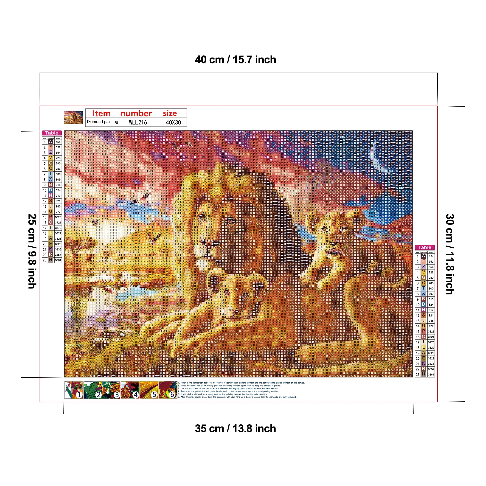 DAERLE Diamond Painting Diamond Painting Bambini Leone Colorato Kit per