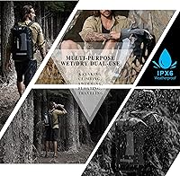 Vista 7 de IDRYBAG Mochila impermeable para hombres 5.28/7.93/10.57 galones, bolsa seca flotante para kayak, mochila seca para senderismo
