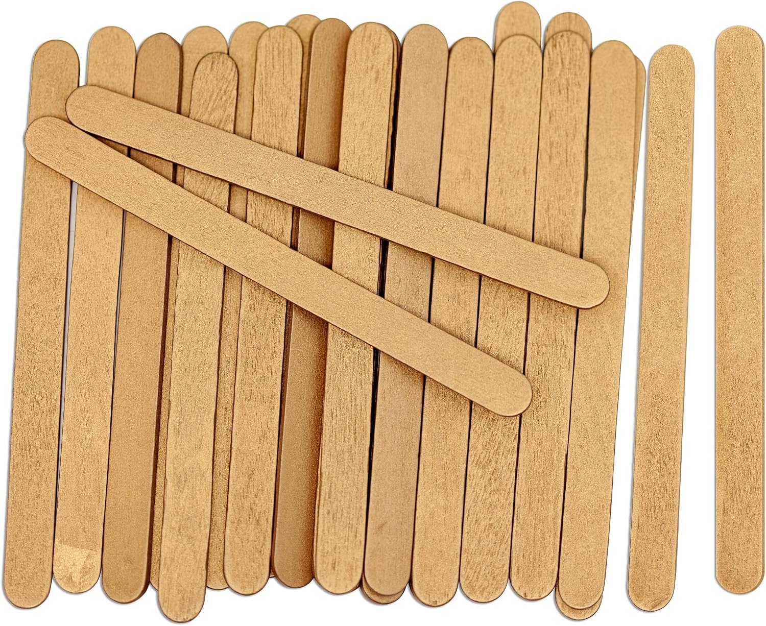 1000 Pack 4.5 Inch Gold Metallic Painted Popsicle Sticks, Wood Craft Sticks for Crafts, Learning and STEM Basics