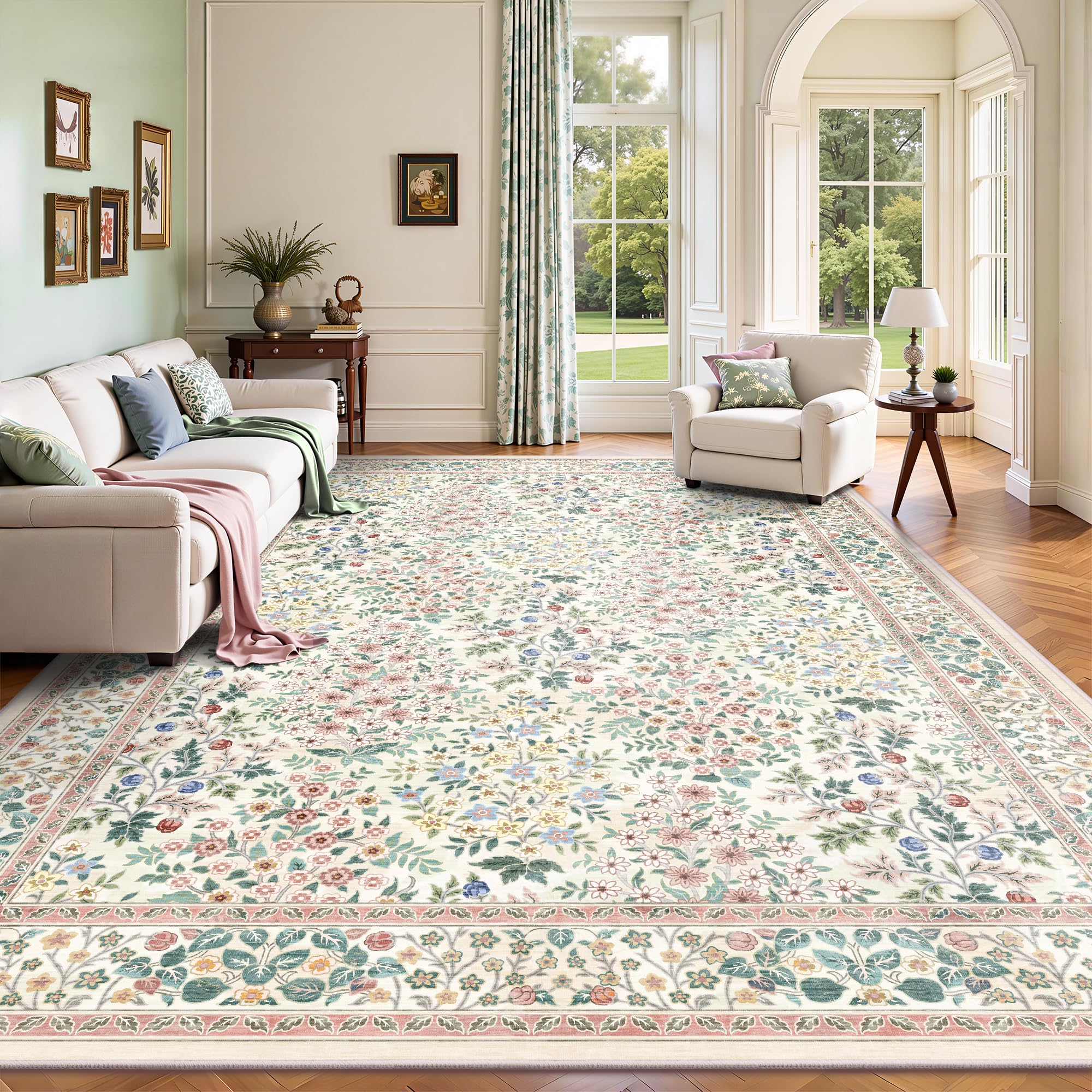 Amazon.com: Yarooge 8x10 Area Rugs, Machine Washable Low Pile