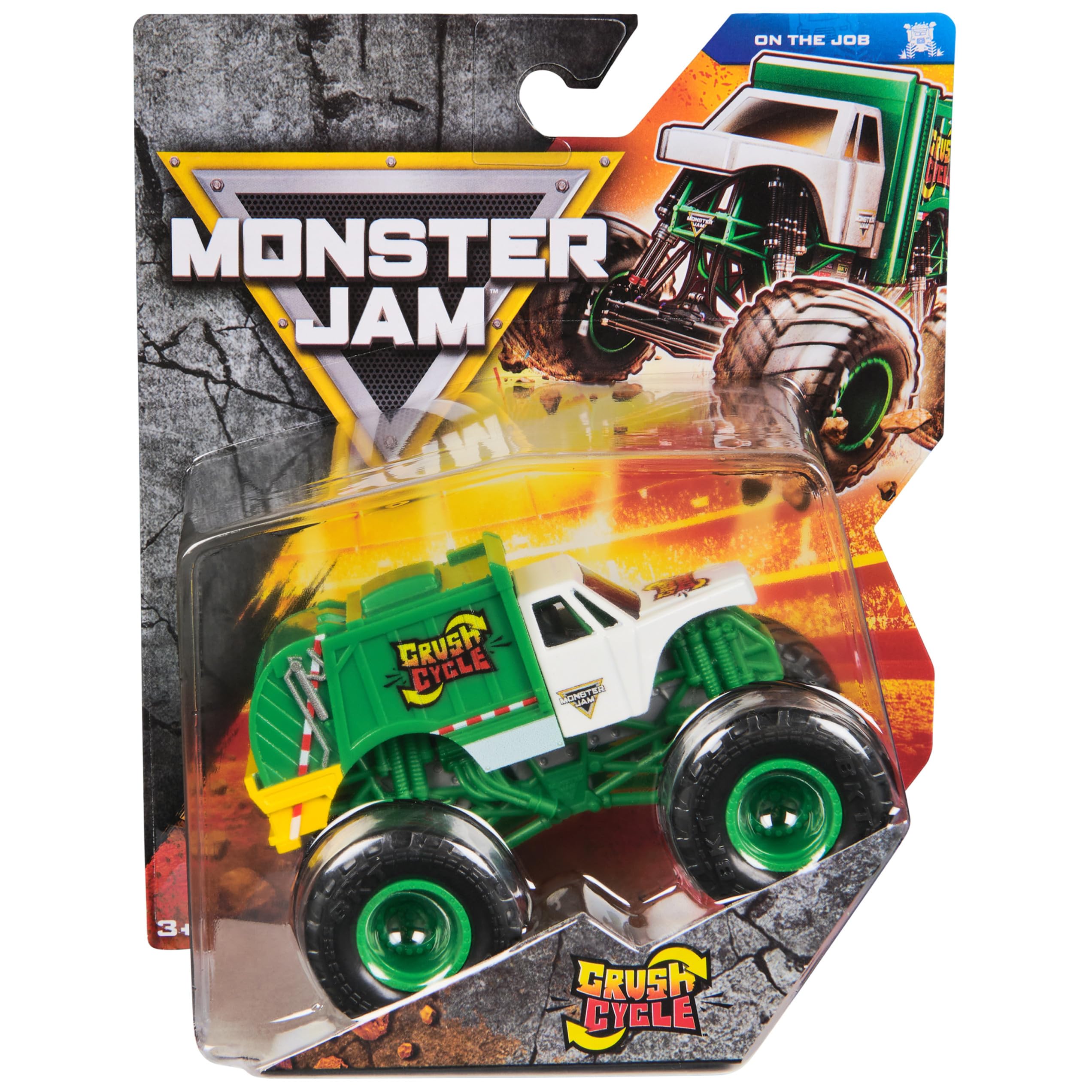 Monster Jam, Oficjalna ciężarówka Crush Cycle Monster Truck w skali 1:64 zabawki dla dzieci od 3 lat