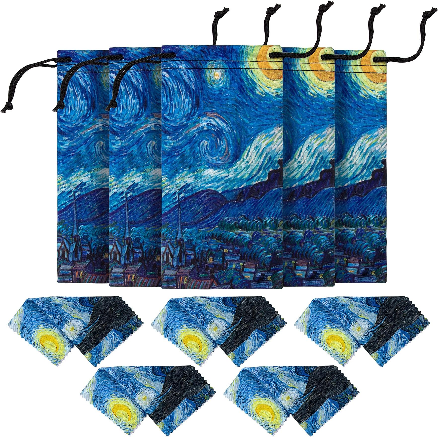 Microfiber Case Pouch Bag Glasses Sunglasses Case with Matching Cleaning Cloth