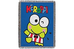 Woven Tapestry Throw Blanket: Snuggle with Keroppi's Aquatic Charm