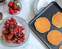 Vista 2 de Nordic Ware Plancha de dos quemadores, 10.3 x 17.4 pulgadas, antiadherente, color negro