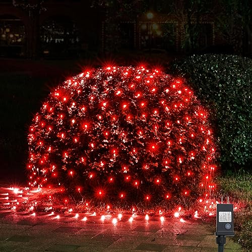 Miniatura 7 de WBao - Luces de Navidad para exterior, 360 LED, 3.5 m x 2.1 m, red de luces con 8 modos, temporizador, certificadas por UL, conectables de extremo a