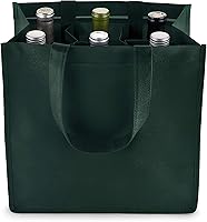 True Wine Tote Bag with Dividers, 6 Bottle Carrier for Wines & Champagne Bottles, Perfect for Travel, Holiday, Birthday Party