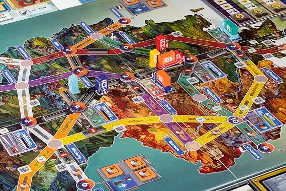 Autobahn by Alley Cat Games | Ages 14+ | 1-4 Players | Strategic German Highway Construction, Economic Management, and Logistics Gameplay Spanning Post-WWII to Modern Era