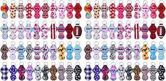 shynek Chapstick Holder Keychain, 40Pcs Lip Balm Holder Keychain Set Neoprene, Multicolor, Women, Portable