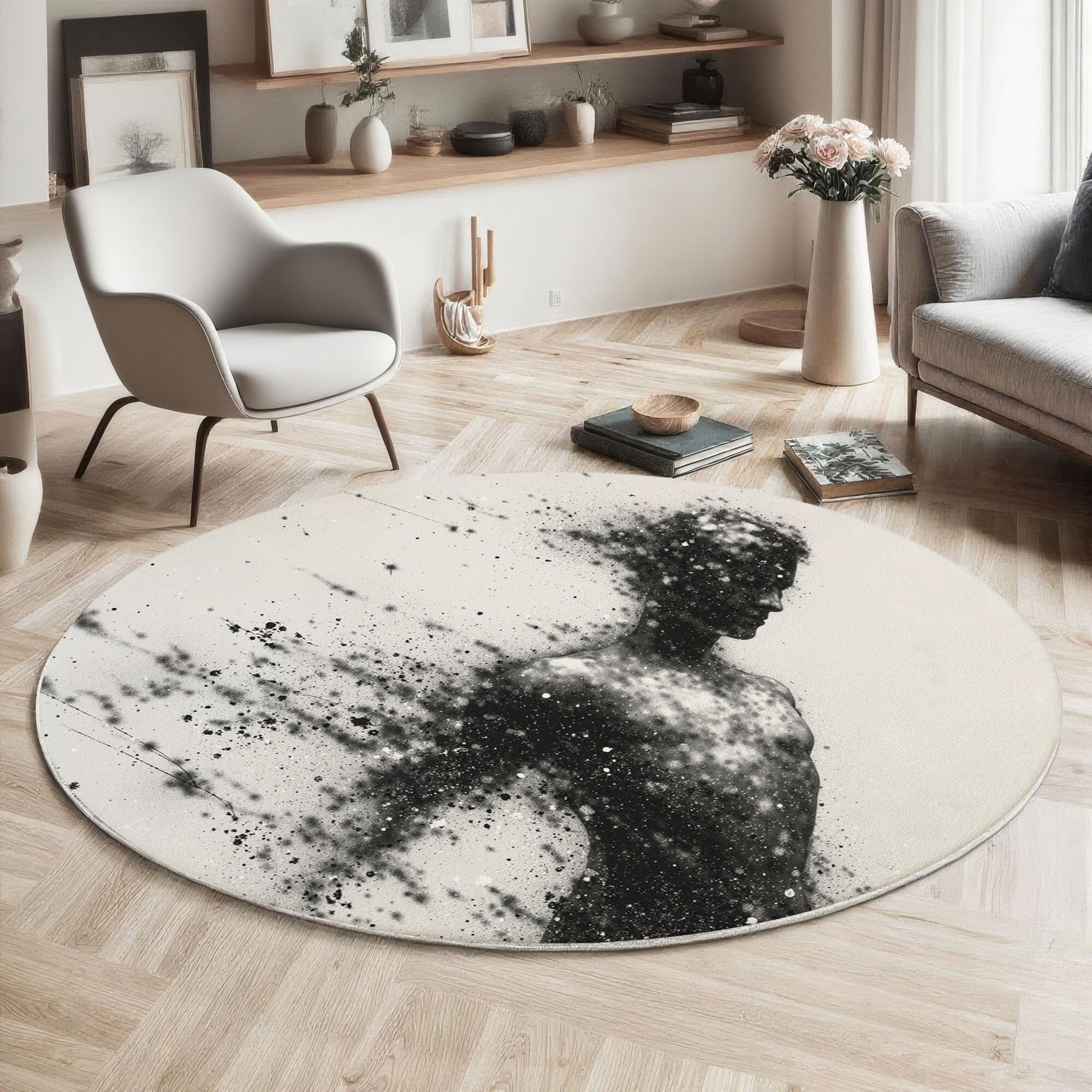 Tapis de porte rond antidérapant pour sécuriser la cuisine