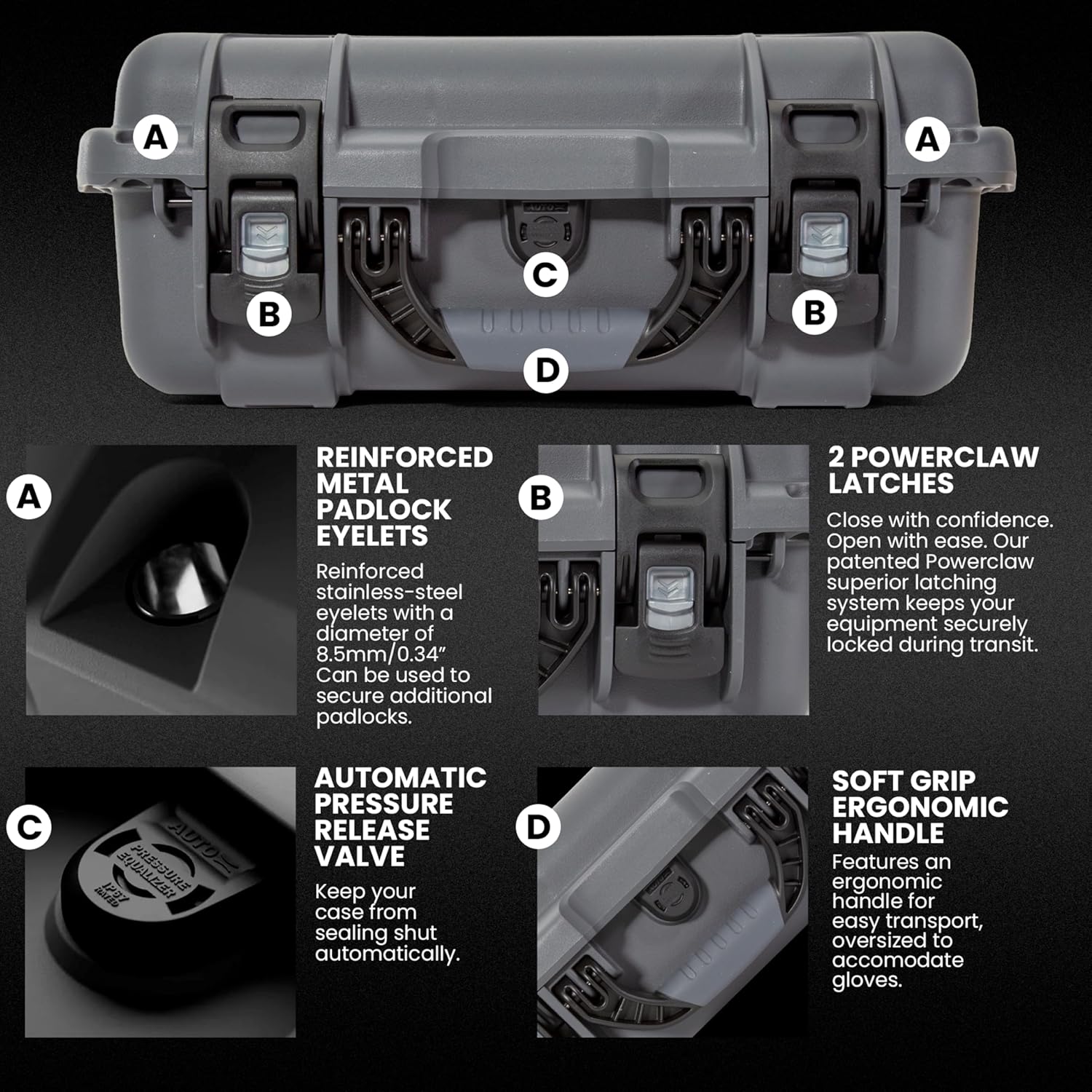 NANUK 920 Pro Photo Kit – Waterproof Travel Camera Hard Case with Padded Dividers & Lid Organizer, 16.7” x 13.4” x 6.8”, Dustproof & Impact-Resistant, Airline Carry-On Approved – Graphite - Image 4