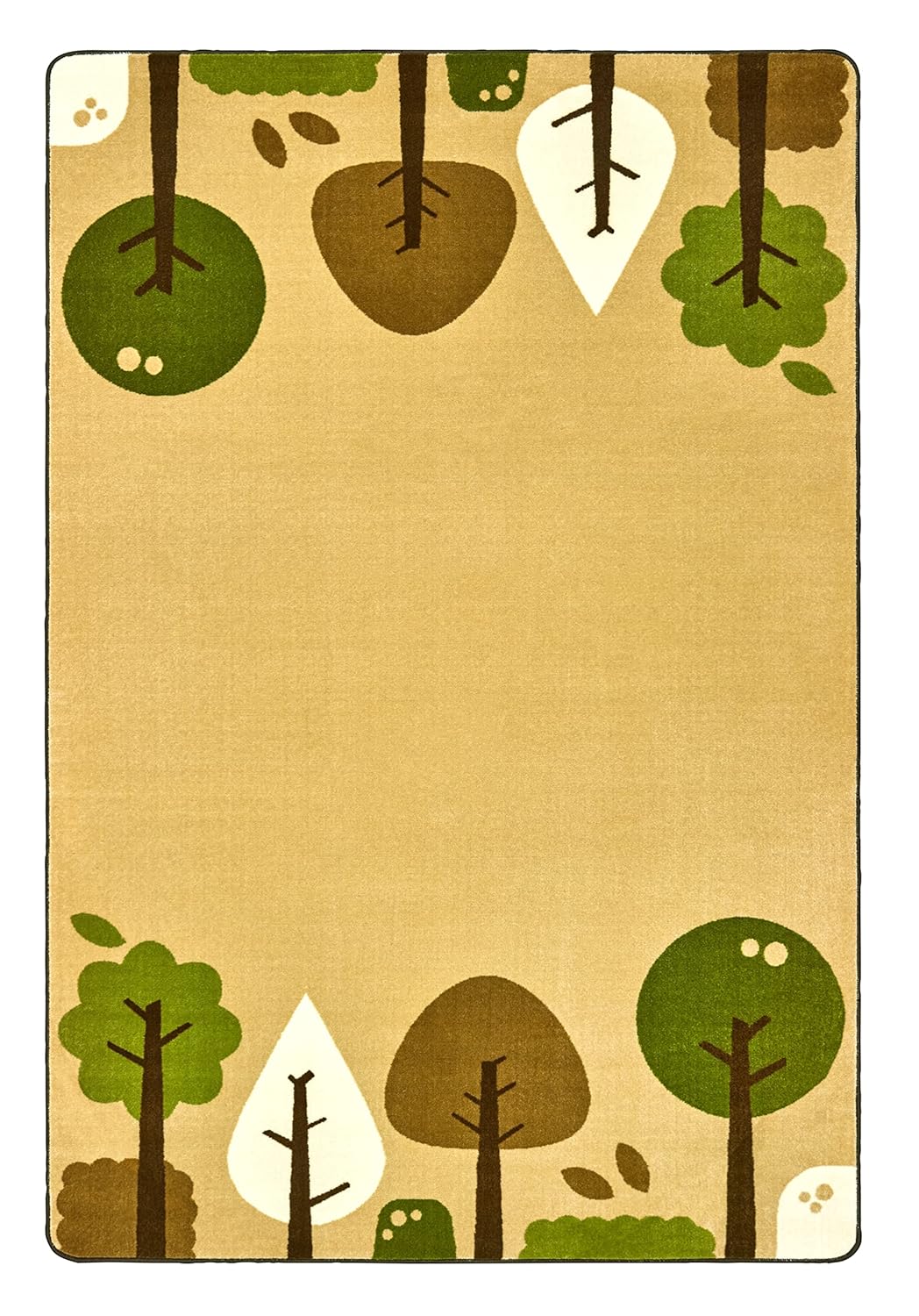 Carpets for Kids 29754 KIDSoft Tranquil Trees Decorative Rug 4ft x 6ft Rectangle Tan Brown
