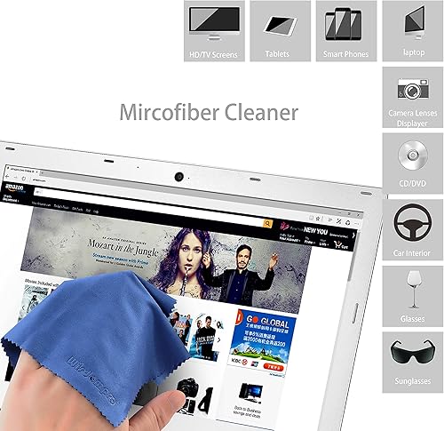 Miniatura 4 de Wisdompro Paquete de 8 paños de limpieza de microfibra de 6 x 7 pulgadas para lente de cámara, lentes, teléfono, iPhone, iPad, tableta, laptop, TV