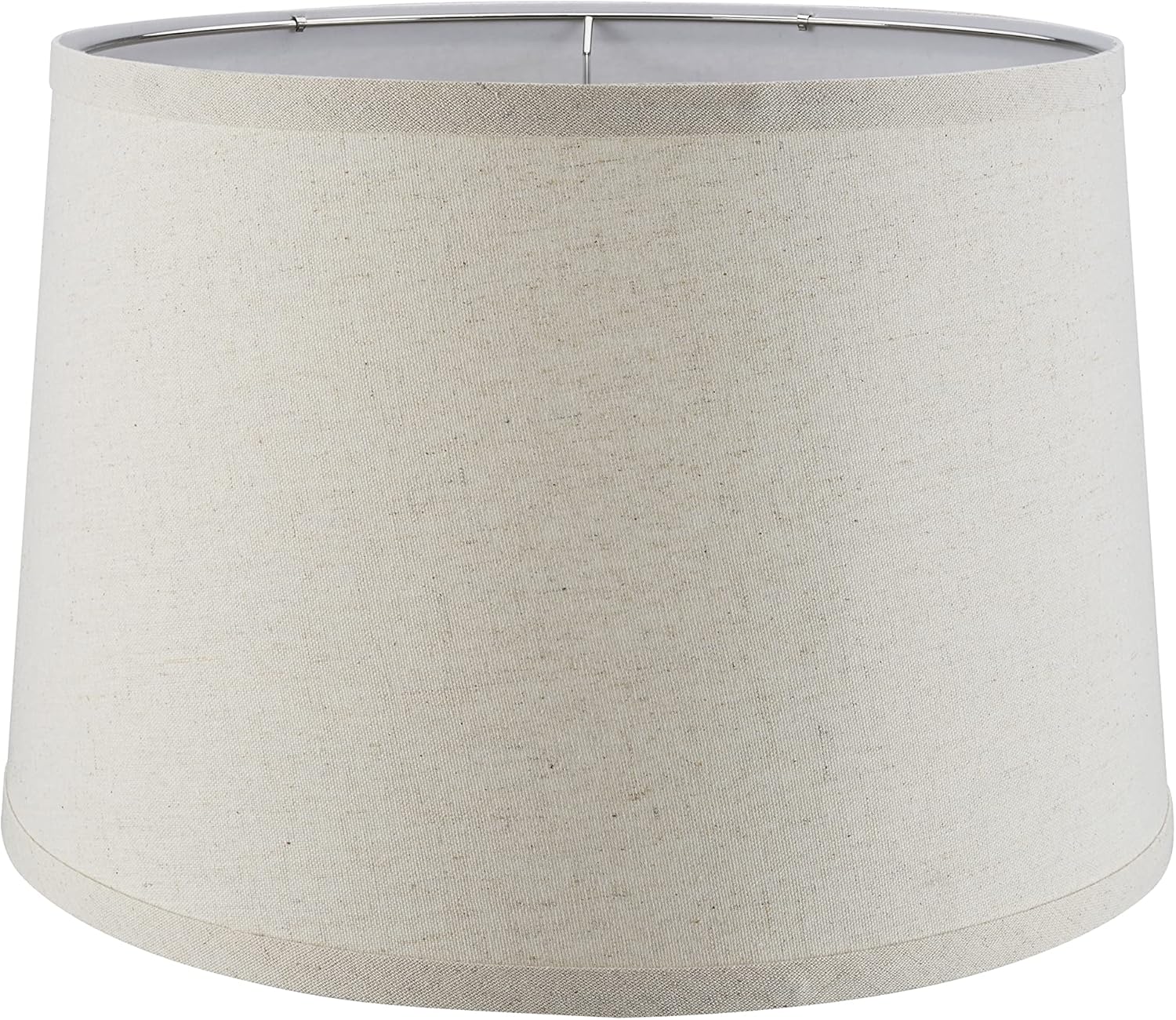 Aspen Creative 38026, Collapsible Empire Transitional Spider Shade, 13" Top x 15" Bottom x 10" Slant, Oatmeal Linen 13" Top x 15" Bottom x 10" Slant Oatmeal