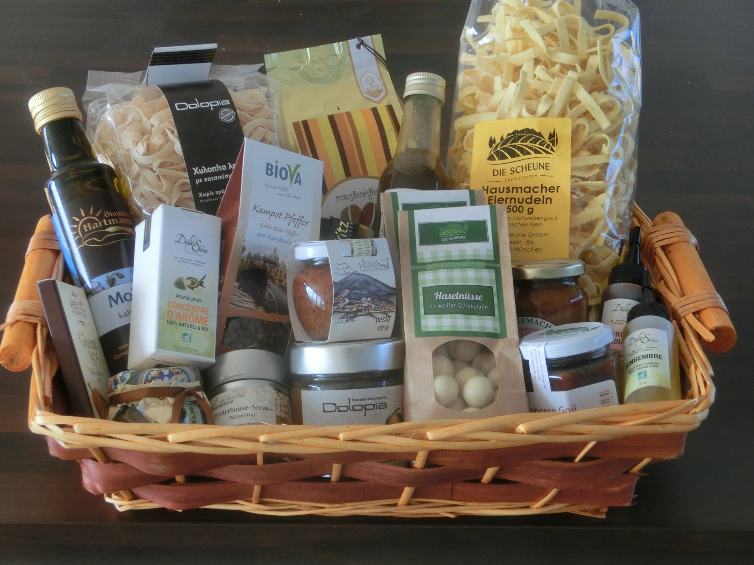 Gourmet Korb Traumhaft Delikatessen Geschenkkorb Luxus Deutschland Italien Griechenland Hawaii Kambodscha Uganda