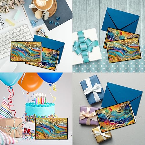 Miniatura 7 de smart scribbles 48 tarjetas y sobres en blanco, tarjetas de notas surtidas de 4 x 6 pulgadas para todas las ocasiones, tarjetas de felicitación de