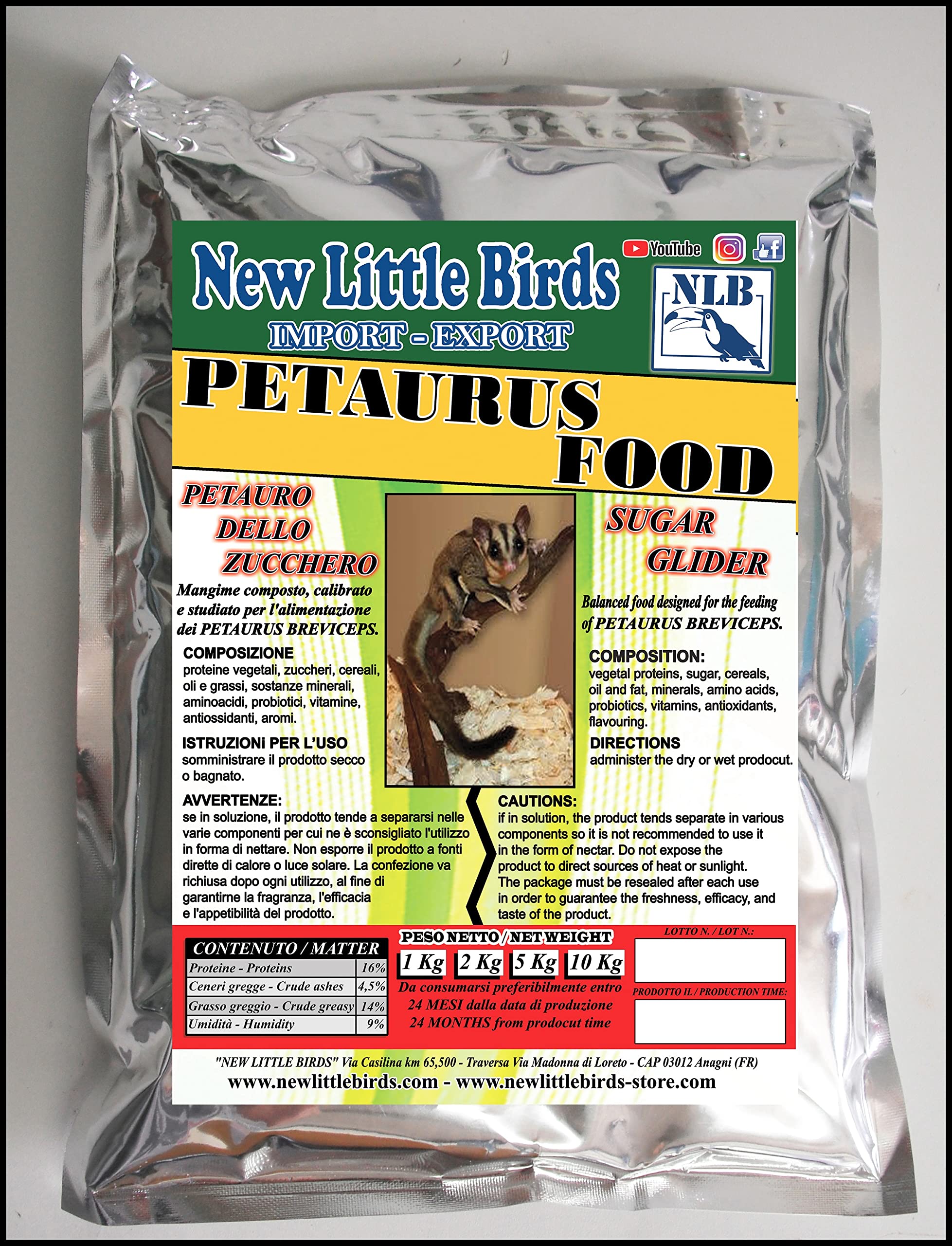 Mangime Petauro dello Zucchero "PETAURUS FOOD" NLB - 1 KG