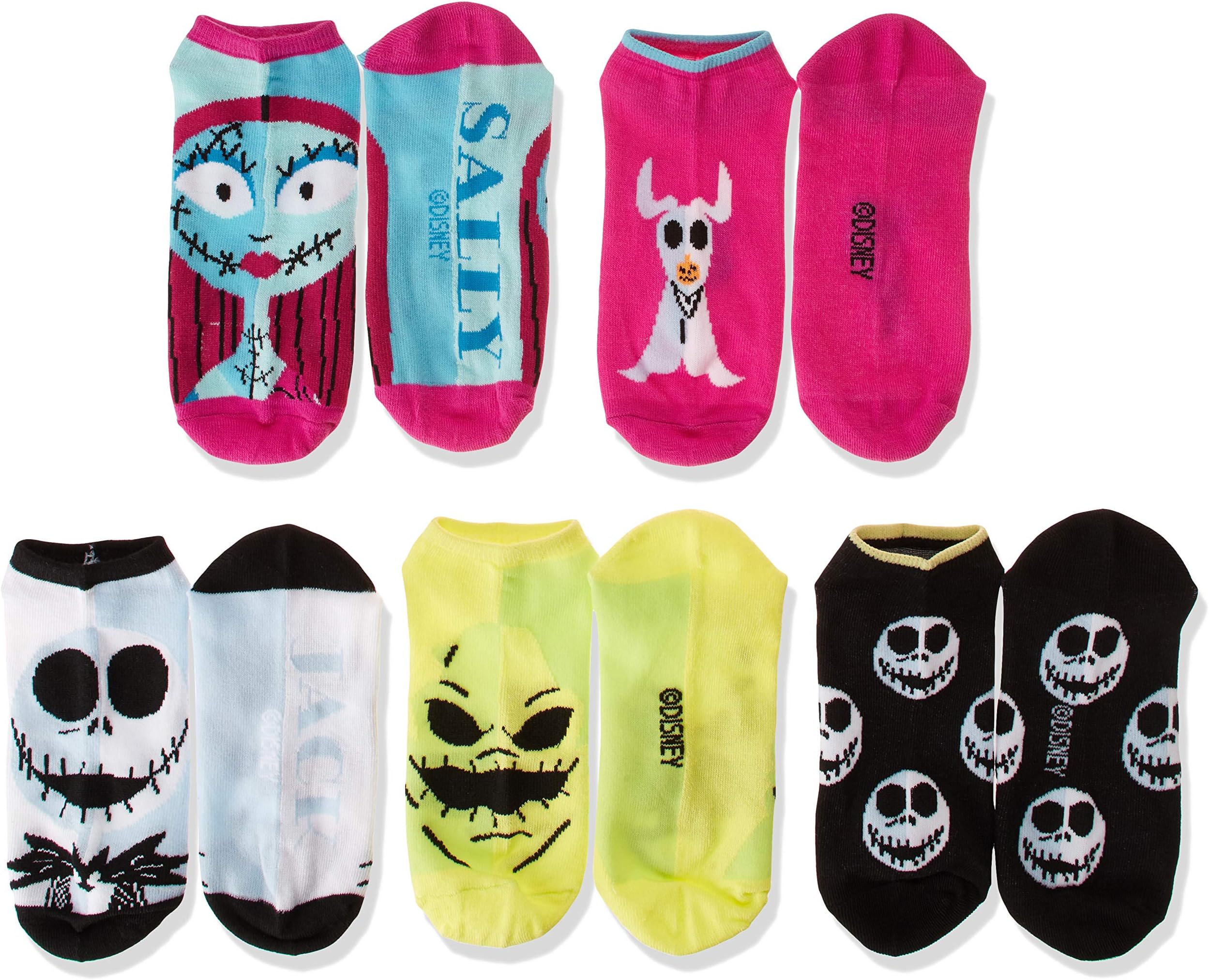 Women's Mickey Mouse 5 Pack No Show Socks