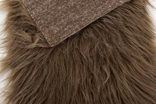 Miniatura 18 de Tiras precortadas de tela de piel sintética lanuda y esponjosa para gnomos, barba, cosplay, decoración enana (blanco, 8 x 60 pulgadas)