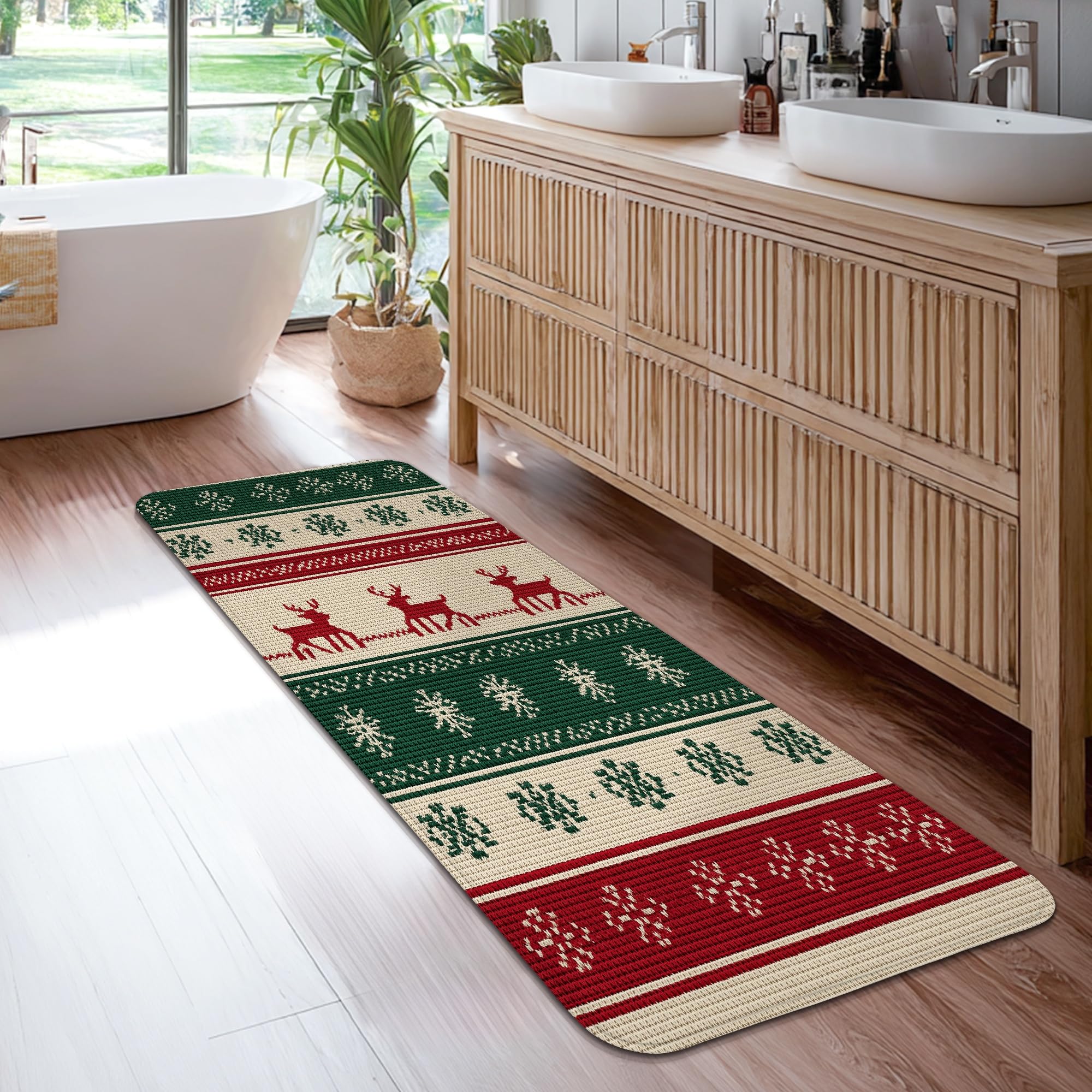 Tapis de couloir en éponge absorbante verte : fini les sols mouillés dans la cuisine